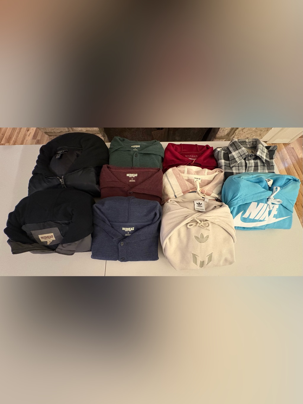 9 Hoodie/Jacket Bundle Mixed Sizes Nike Adidas Redhead Forever21